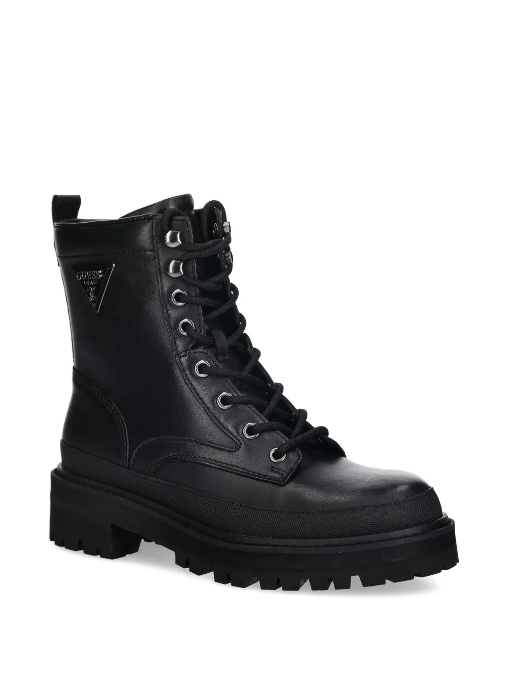 GUESS USA 40mm Bada lace-up combat boots Zwart