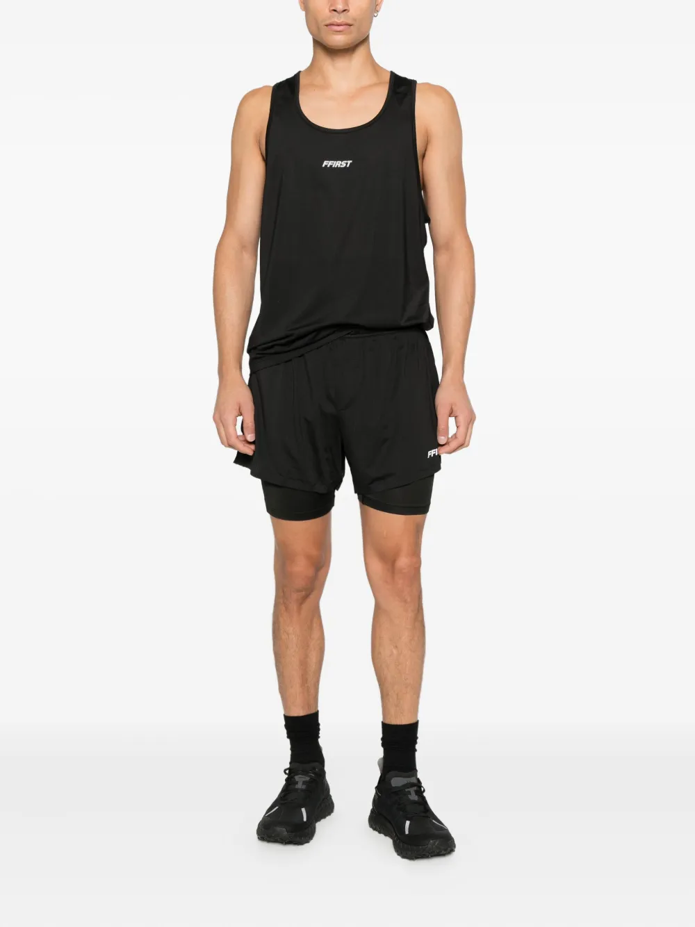 Family First logo-print performance shorts | Running Shorts | Image 2