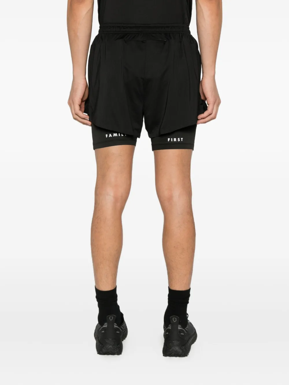 Family First Trainingsshorts met logoprint Zwart