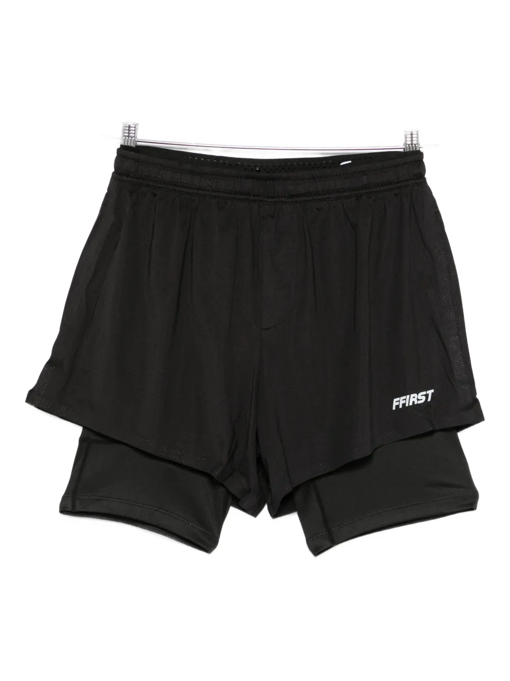 Family First logo-print performance shorts | Black | Image 1