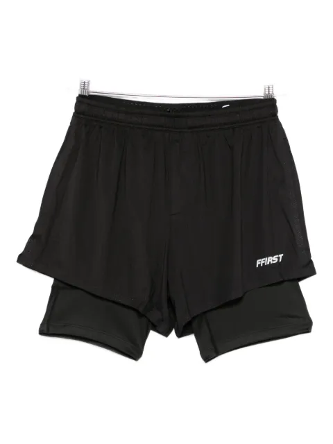Family First logo-print performance shorts