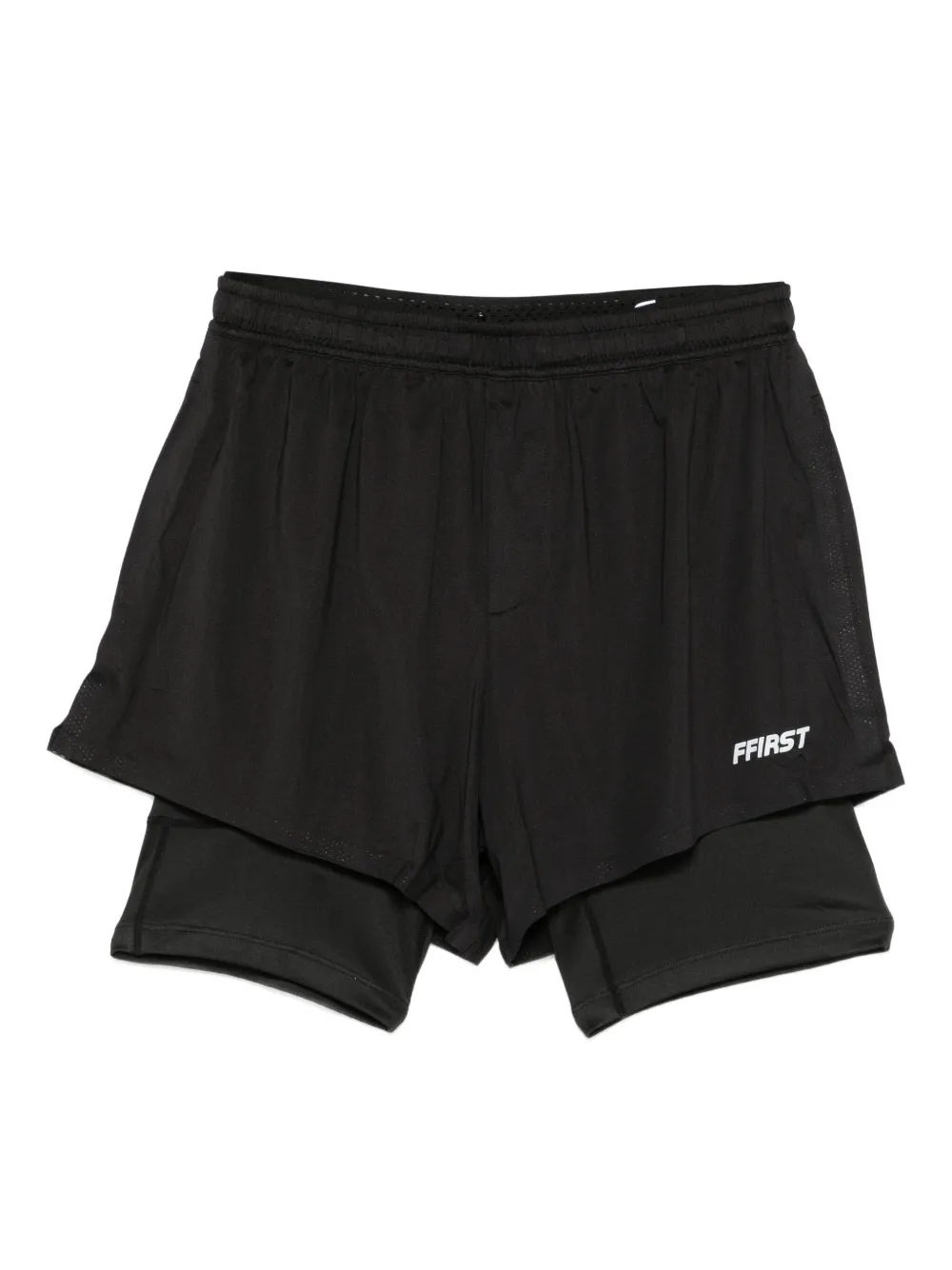 Family First logo-print performance shorts | 黑色 | Image 1