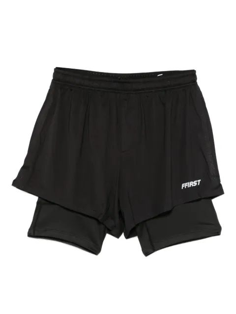 Family First logo-print performance shorts