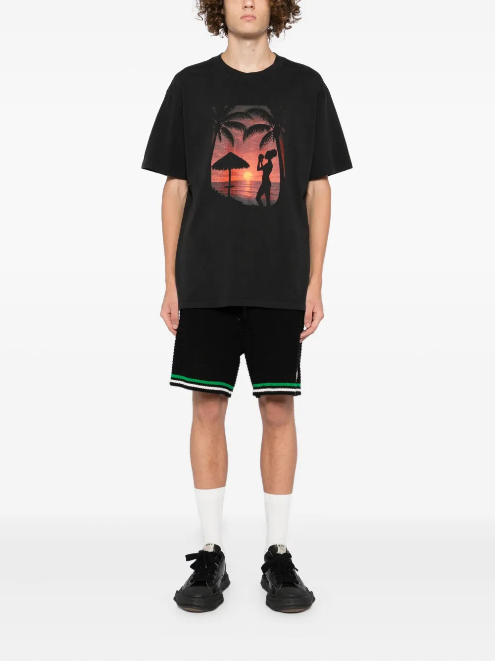 Melt T-shirt met grafische print - Grijs