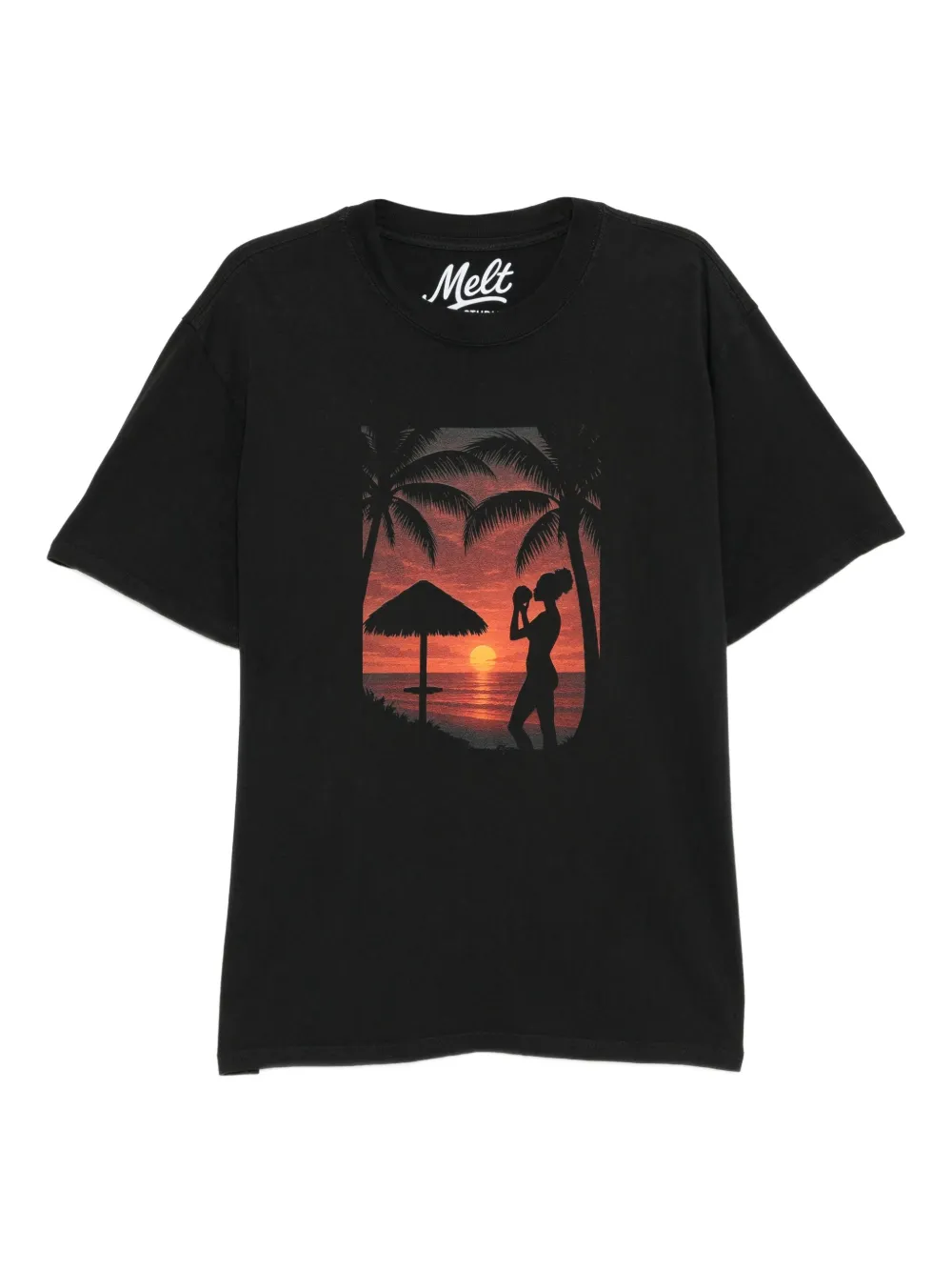 Melt graphic-print T-shirt | Grey | Image 1