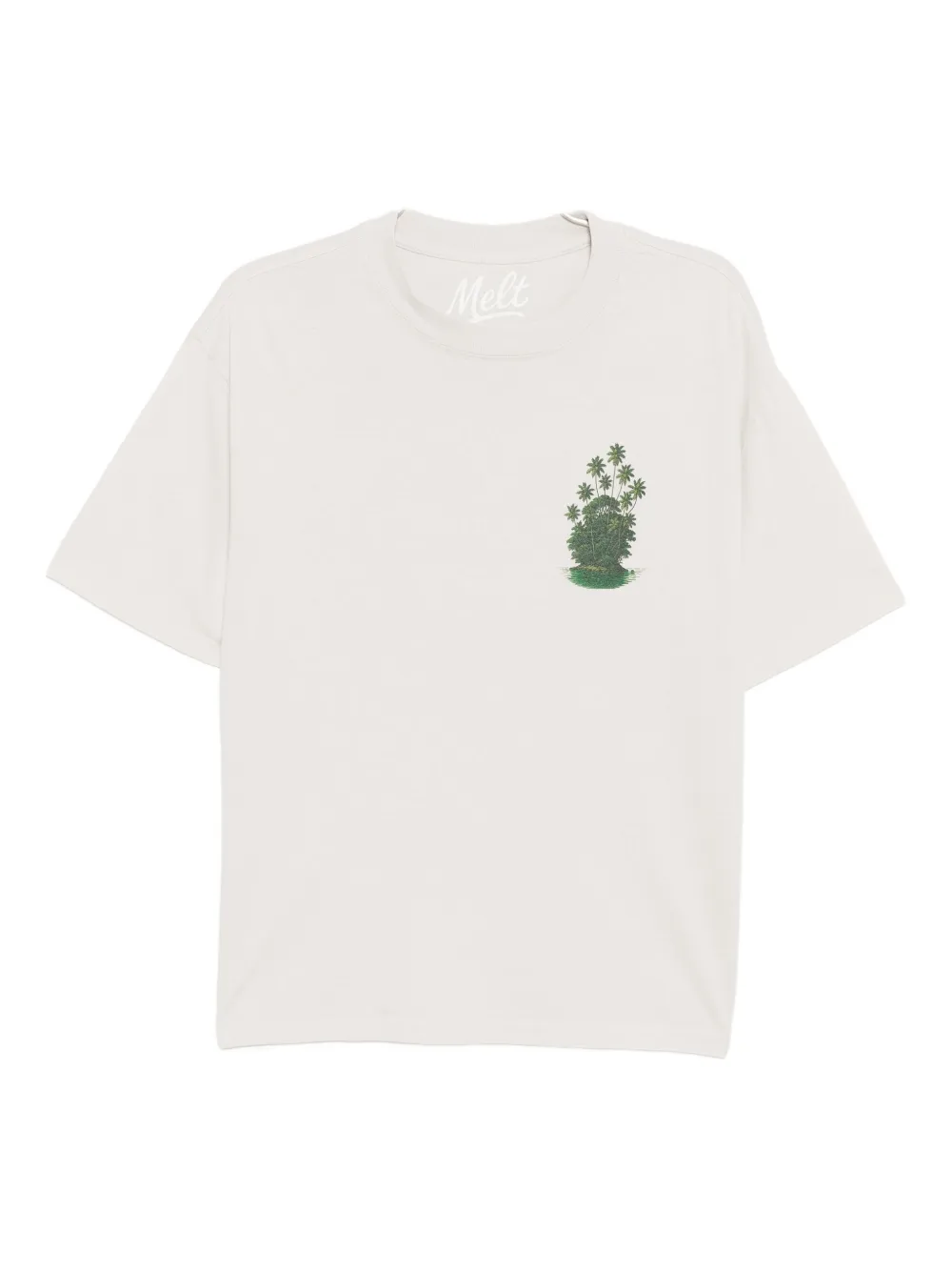 Melt parrot-embroidered T-shirt | Grey | Image 1