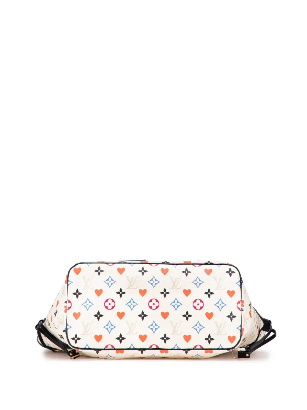 Pre-owned Louis Vuitton 2020 Monogram Game On Neverfull Mm Tote Bag In White