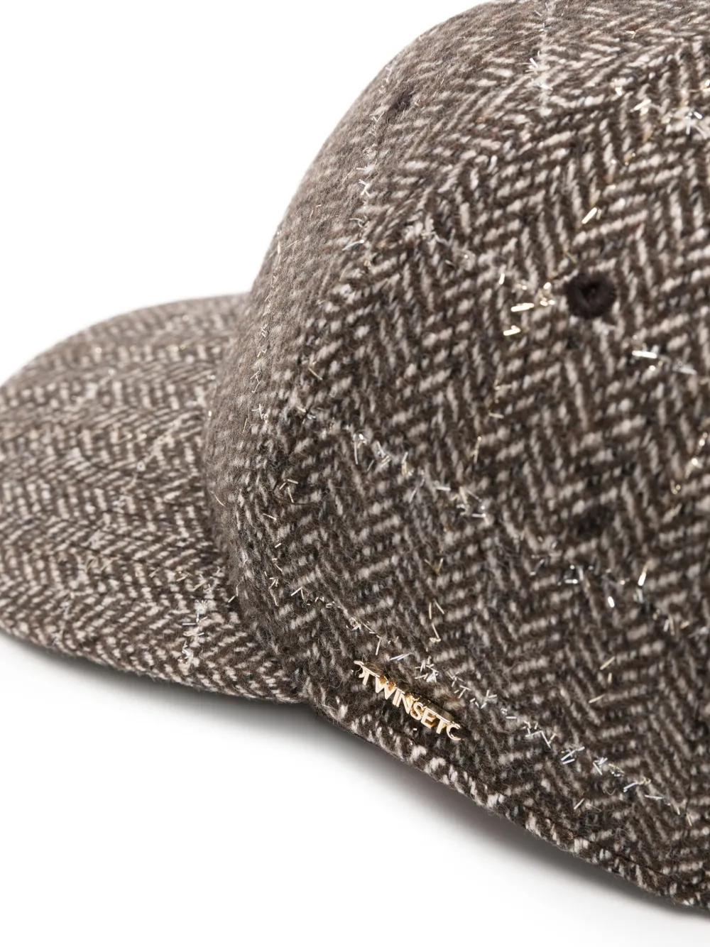 TWINSET Pet met visgraatpatroon Bruin