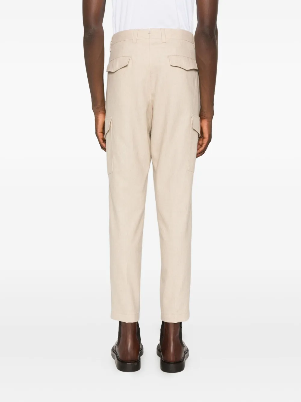 BOSS Broek met cargo zak Beige