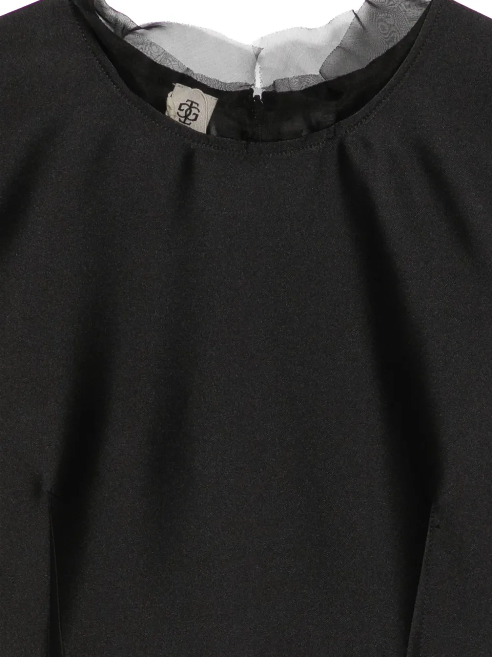 The Garment Vivaldi midi-jurk met tulen vlak Zwart