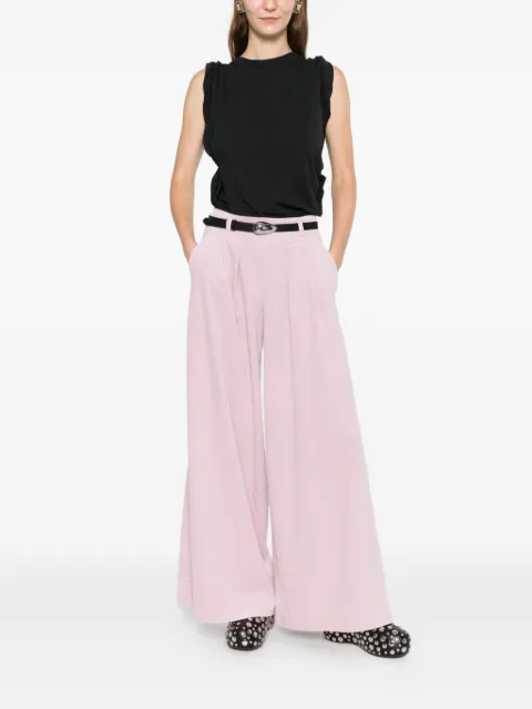Hannes Roether pleated corduroy trousers