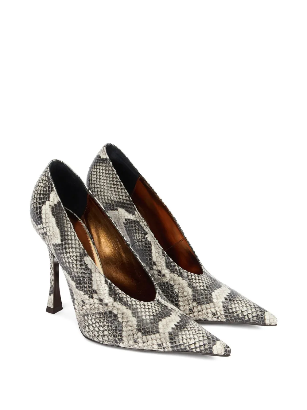 Roberto Cavalli Pumps met pythonprint Grijs