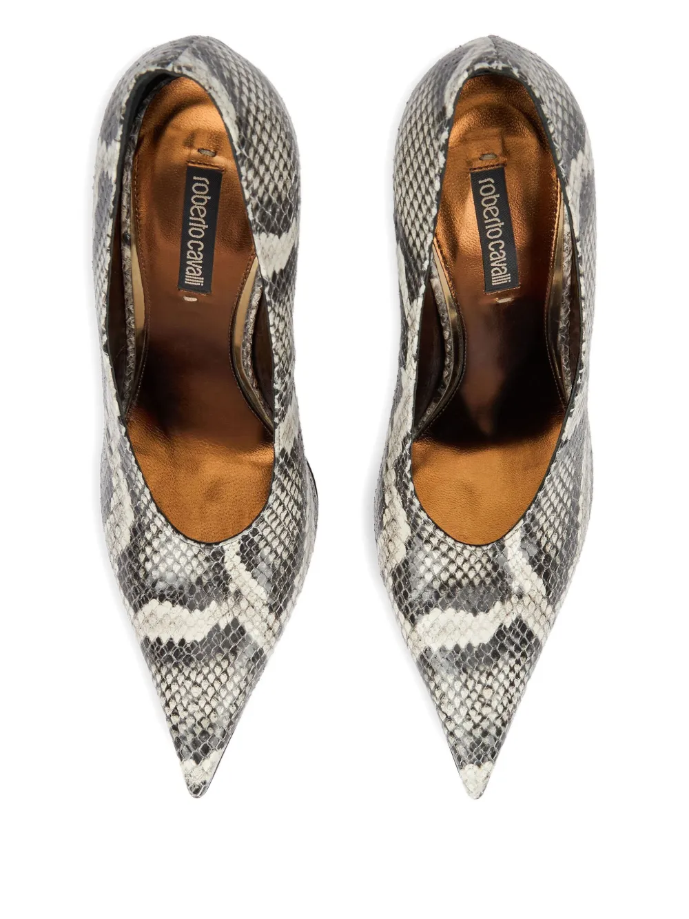 Roberto Cavalli Pumps met pythonprint Grijs