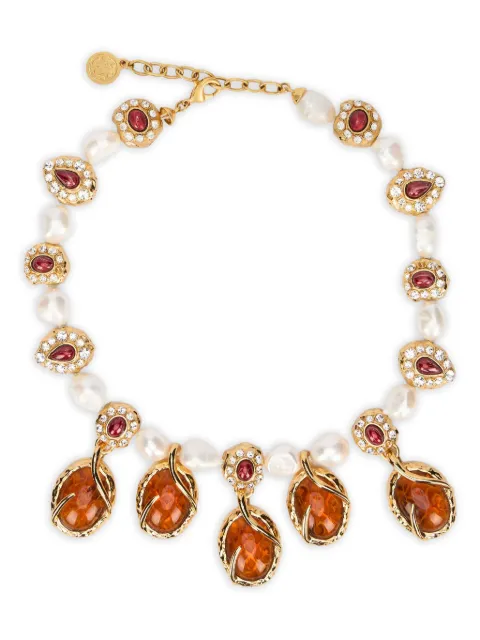 Roberto Cavalli collar con efecto de topacio