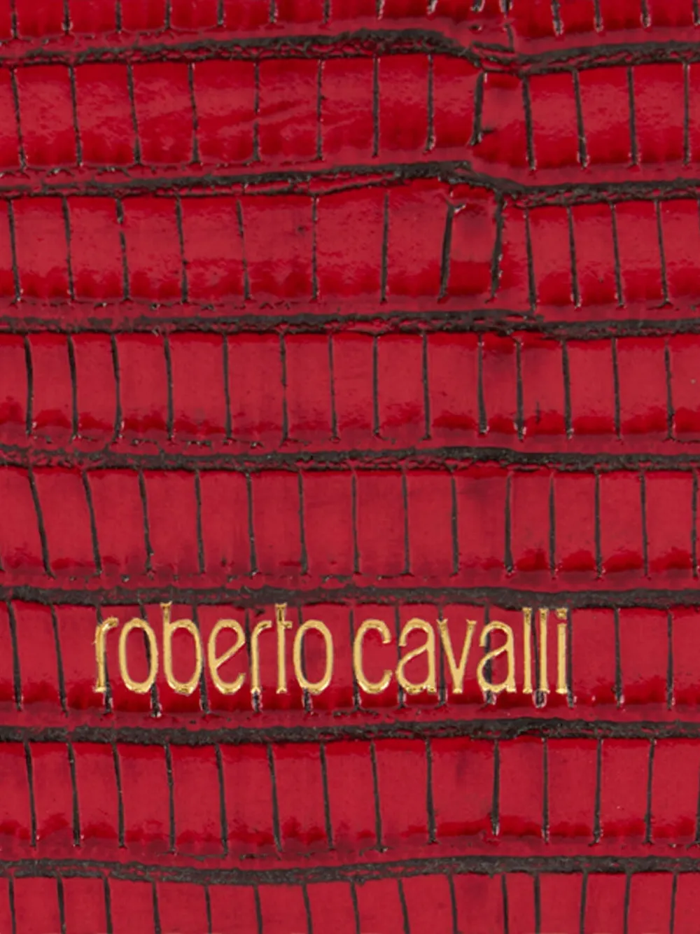 Roberto Cavalli Medium crossbodytas verfraaid met slang en handvat Rood