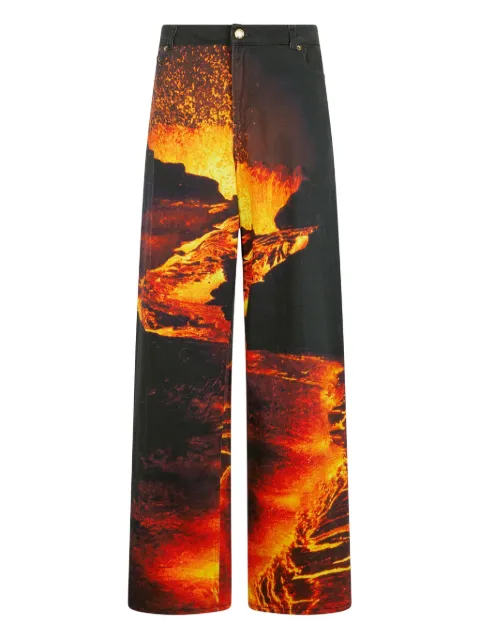 Roberto Cavalli jeans con estampado de lava