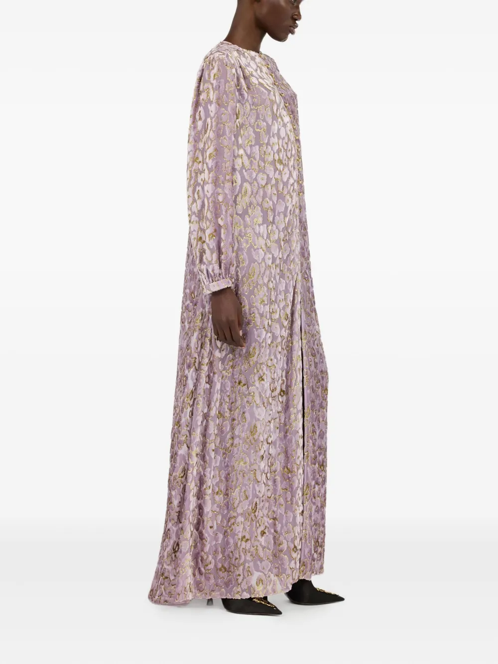 Roberto Cavalli Maxi-jurk met jaguarprint Roze