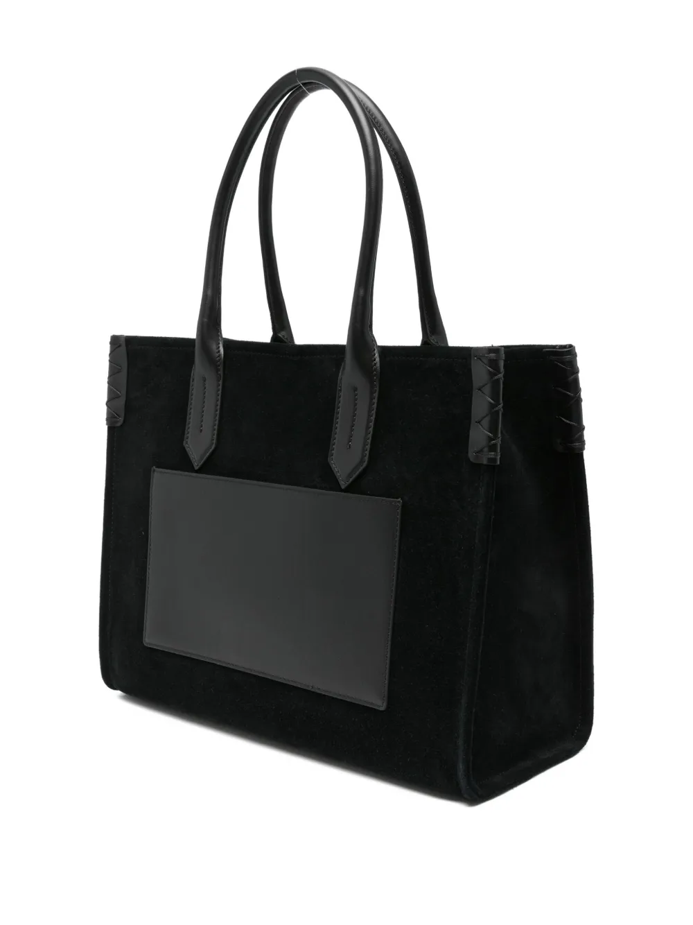 Balmain B-army Panelled Tote Bag In Black