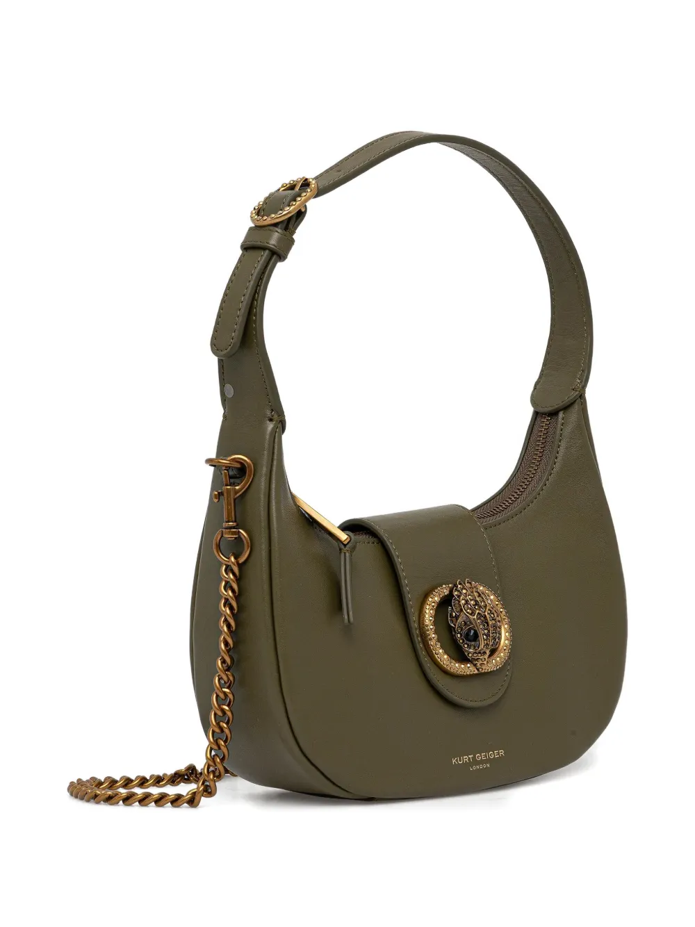 Kurt Geiger London Verfraaide boekentas met ketting Groen