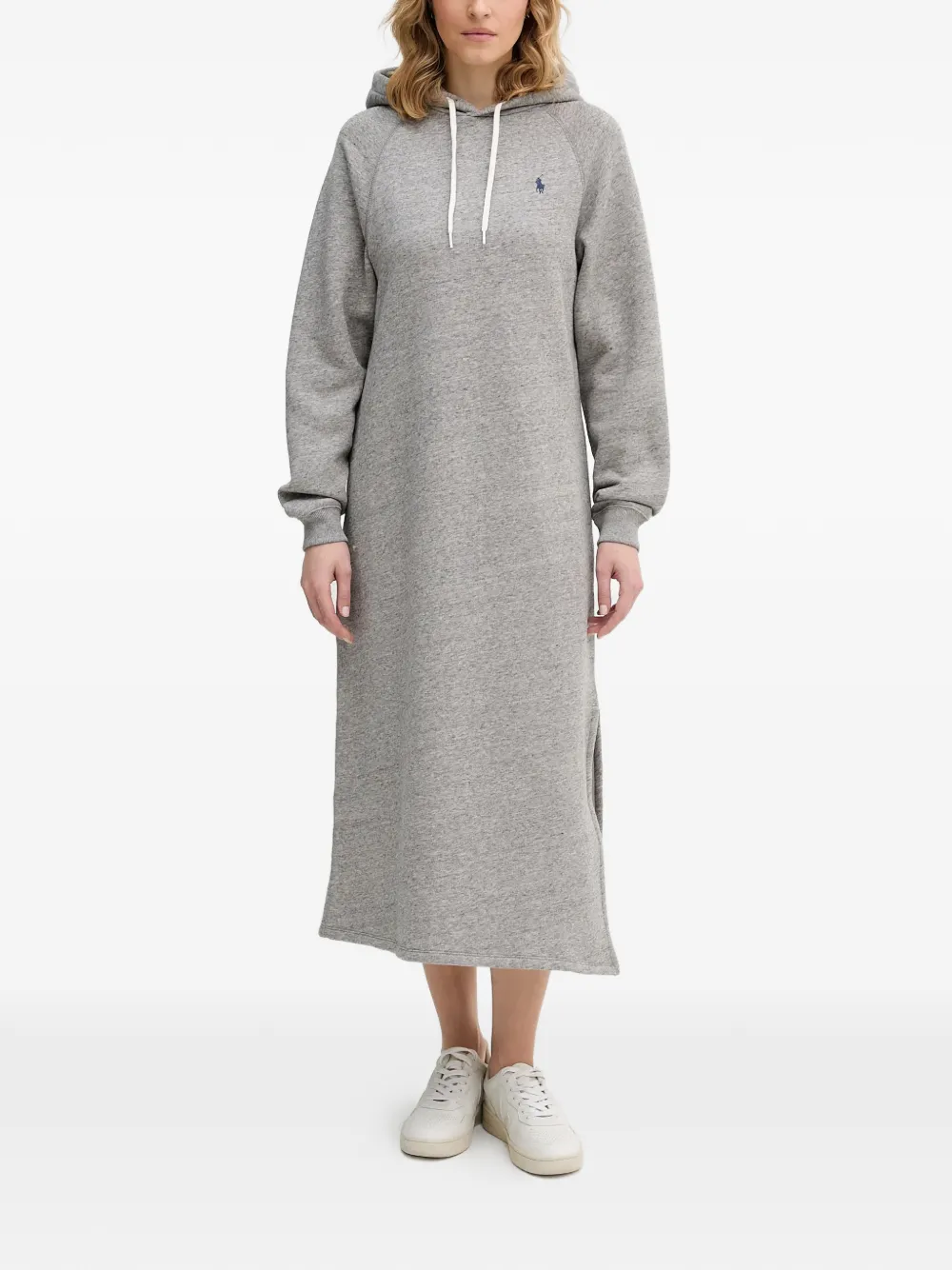 Polo Ralph Lauren hooded side-slit midi dress - Grigio