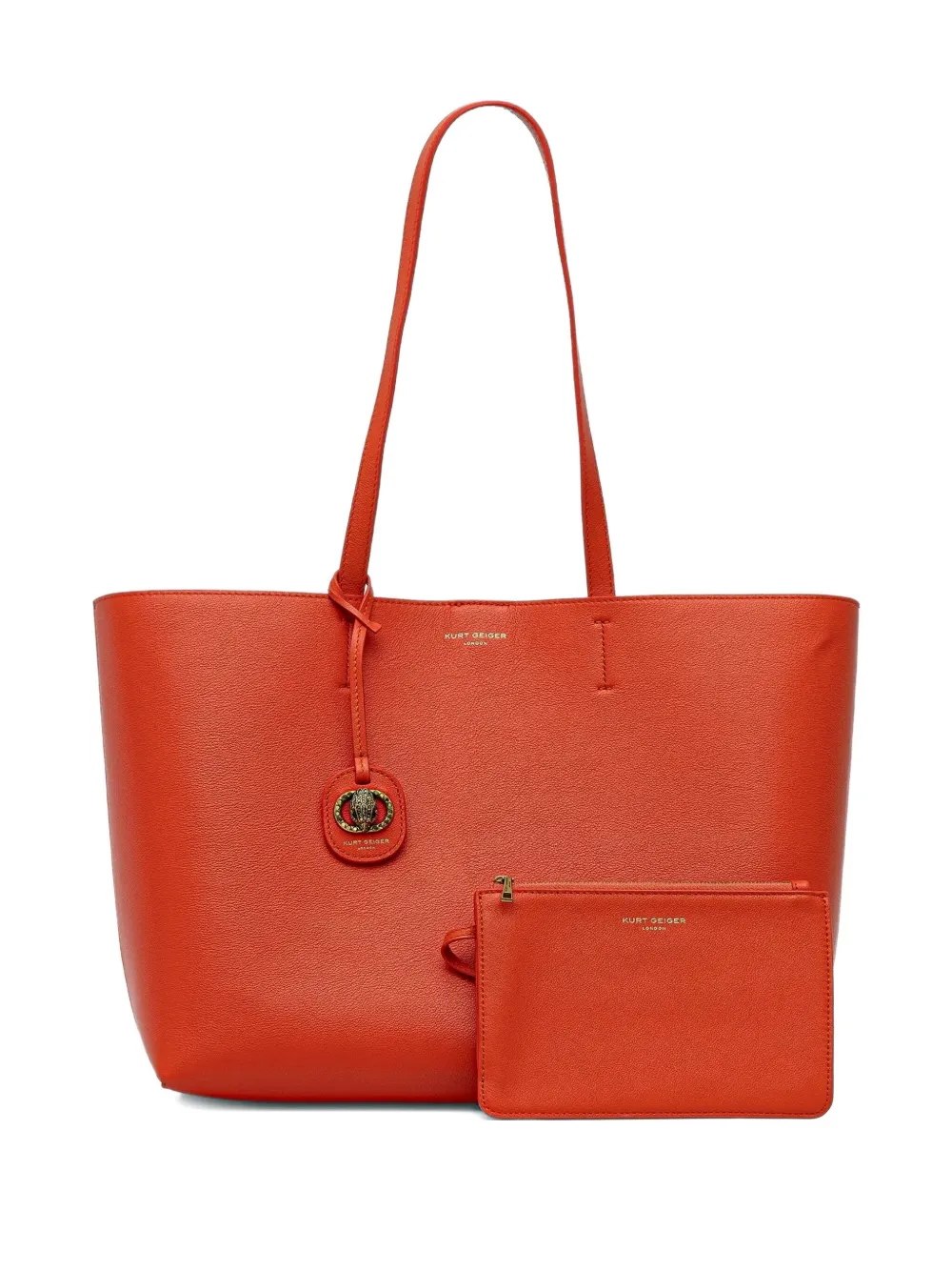 Kurt Geiger Chelsea Shopper Charm Tote Bag In Orange