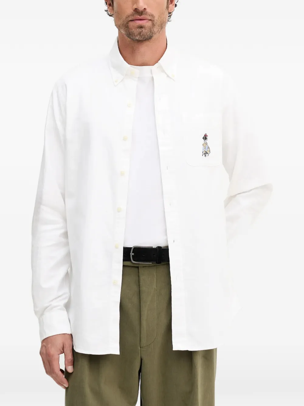 Polo Ralph Lauren embroidered pocket shirt - Bianco