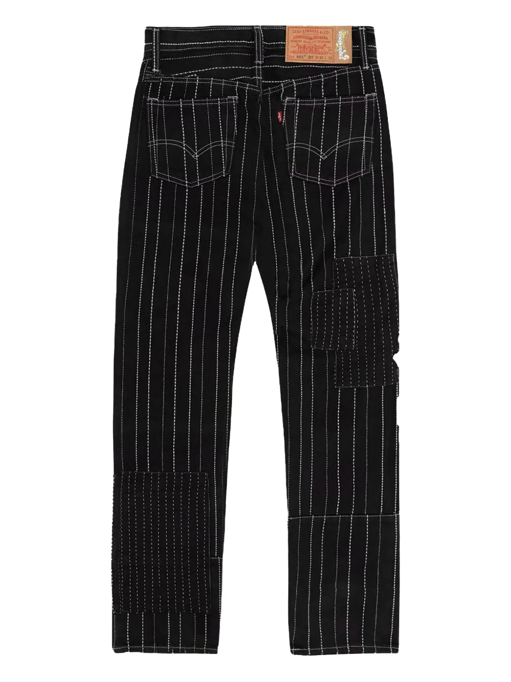 Denim Tears 501 patchwork jeans - Zwart