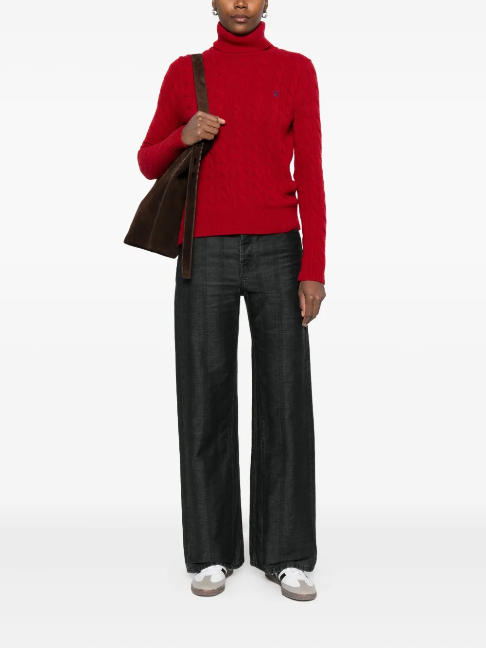 Polo Ralph Lauren Red Wool Blend Sweater In Red