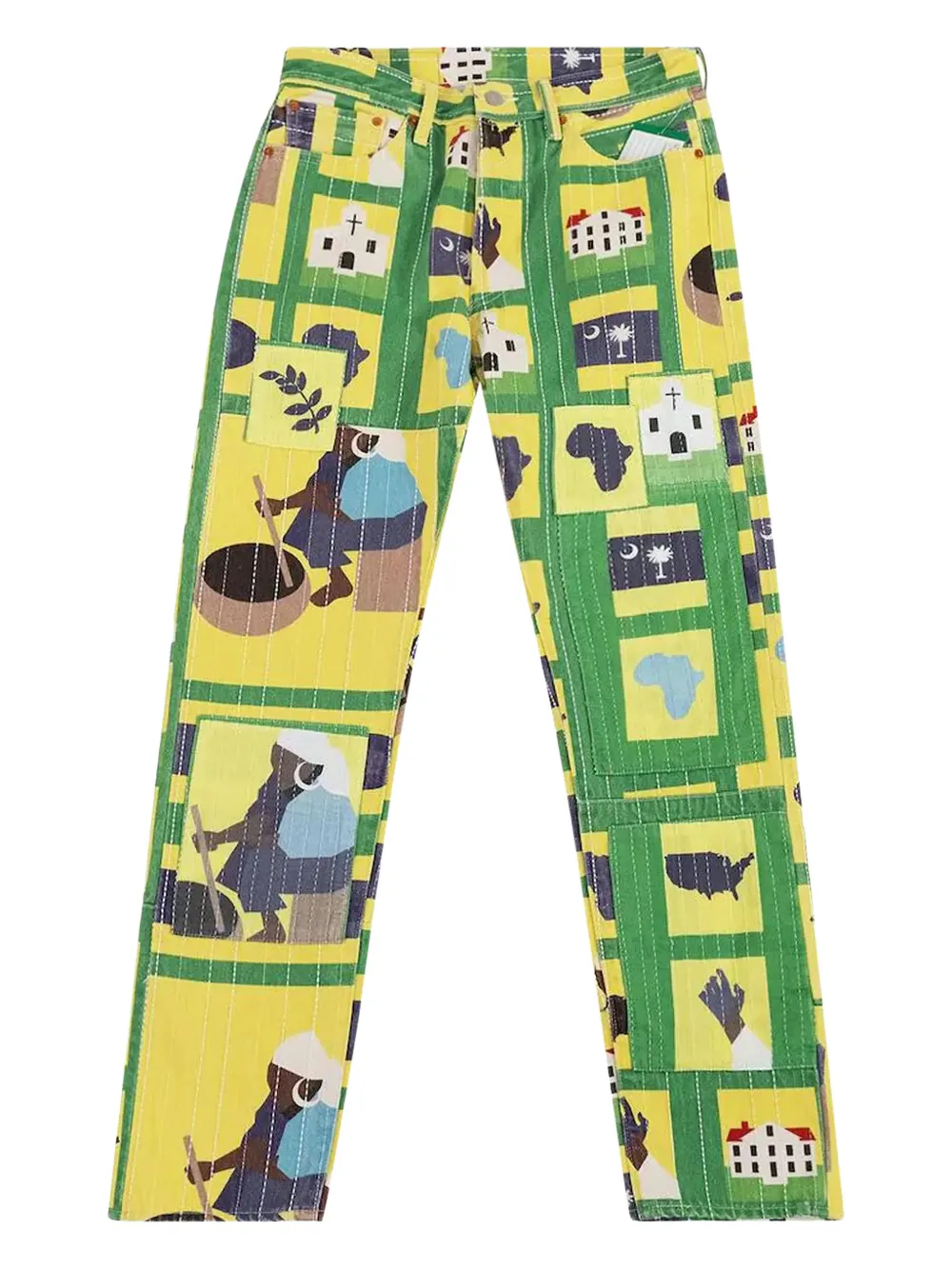 Denim Tears x Levi's Jeans dritti 501 - Giallo