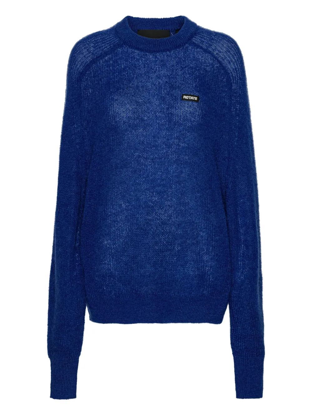ROTATE BIRGER CHRISTENSEN logo-patch sweater | Blue | Image 1