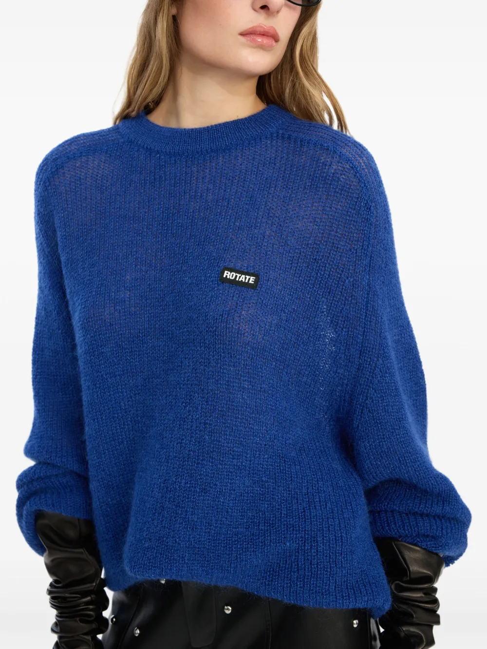 ROTATE BIRGER CHRISTENSEN Trui met logopatch Blauw