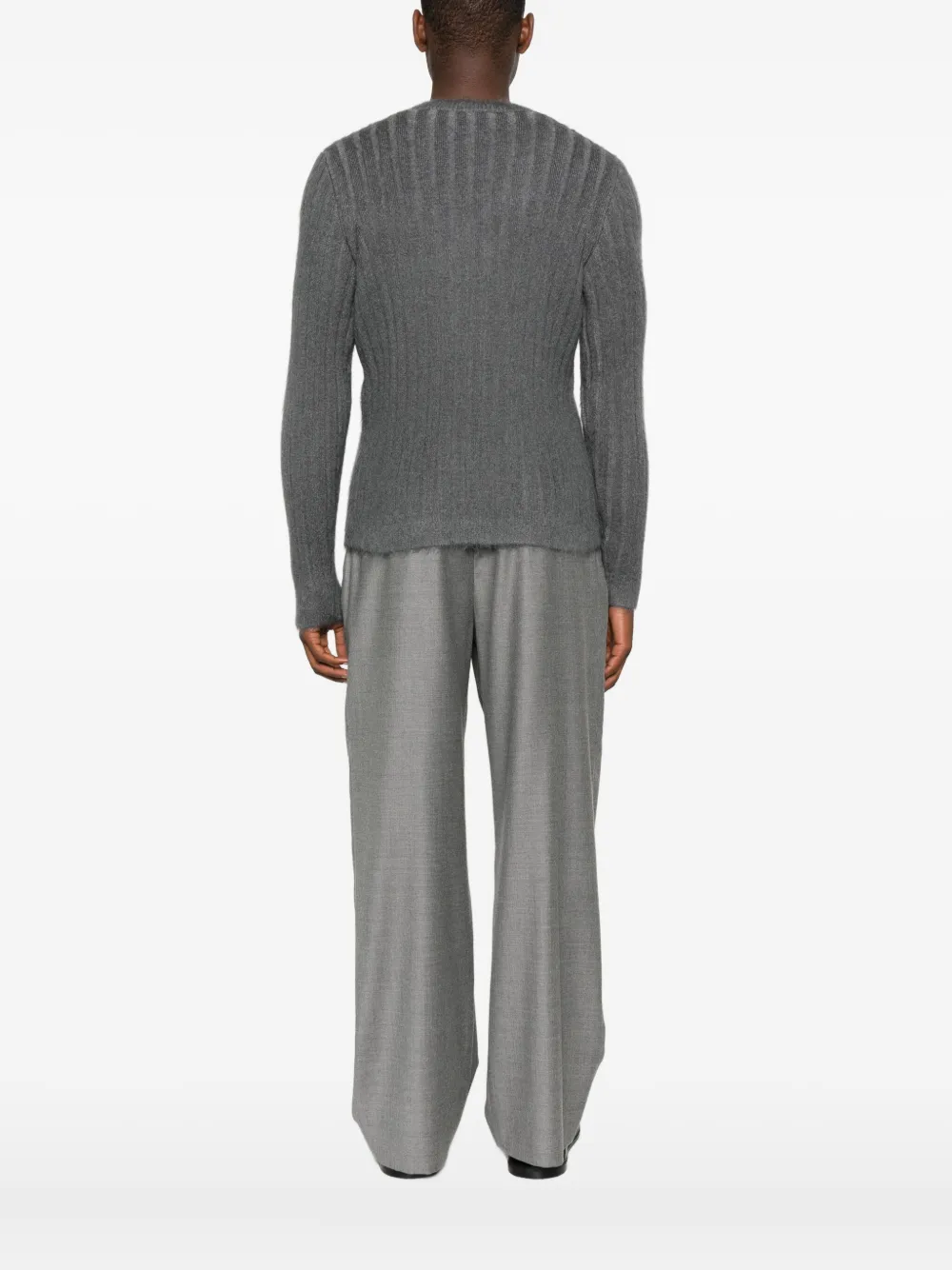 Fendi V-neck Sweater In Gray