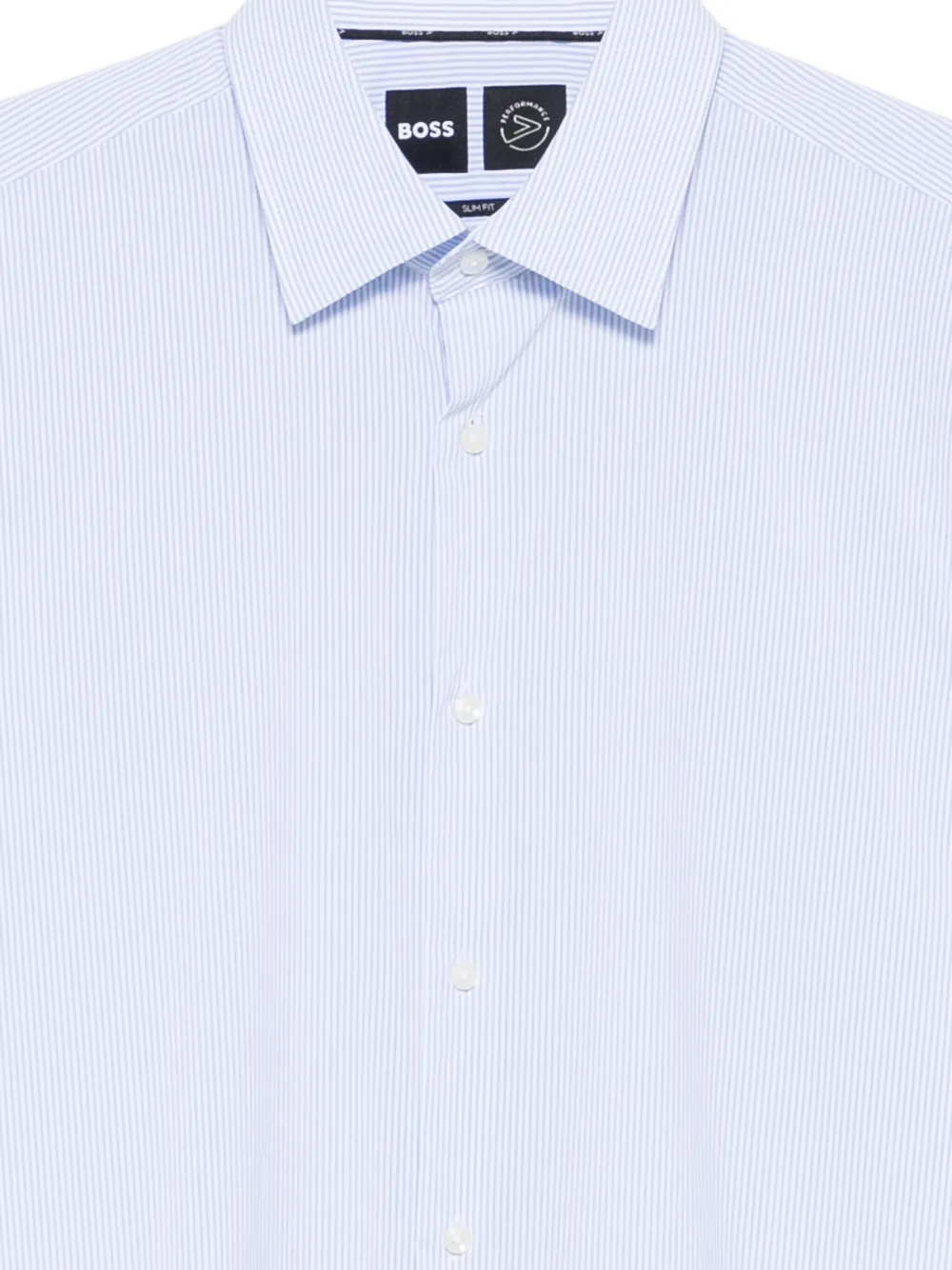 BOSS Gestreept overhemd Blauw