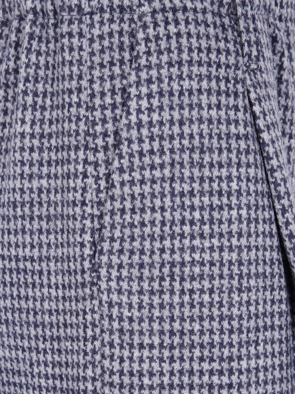 Liviana Conti Arthur Houndstooth-pattern Pleated Trousers In Blue