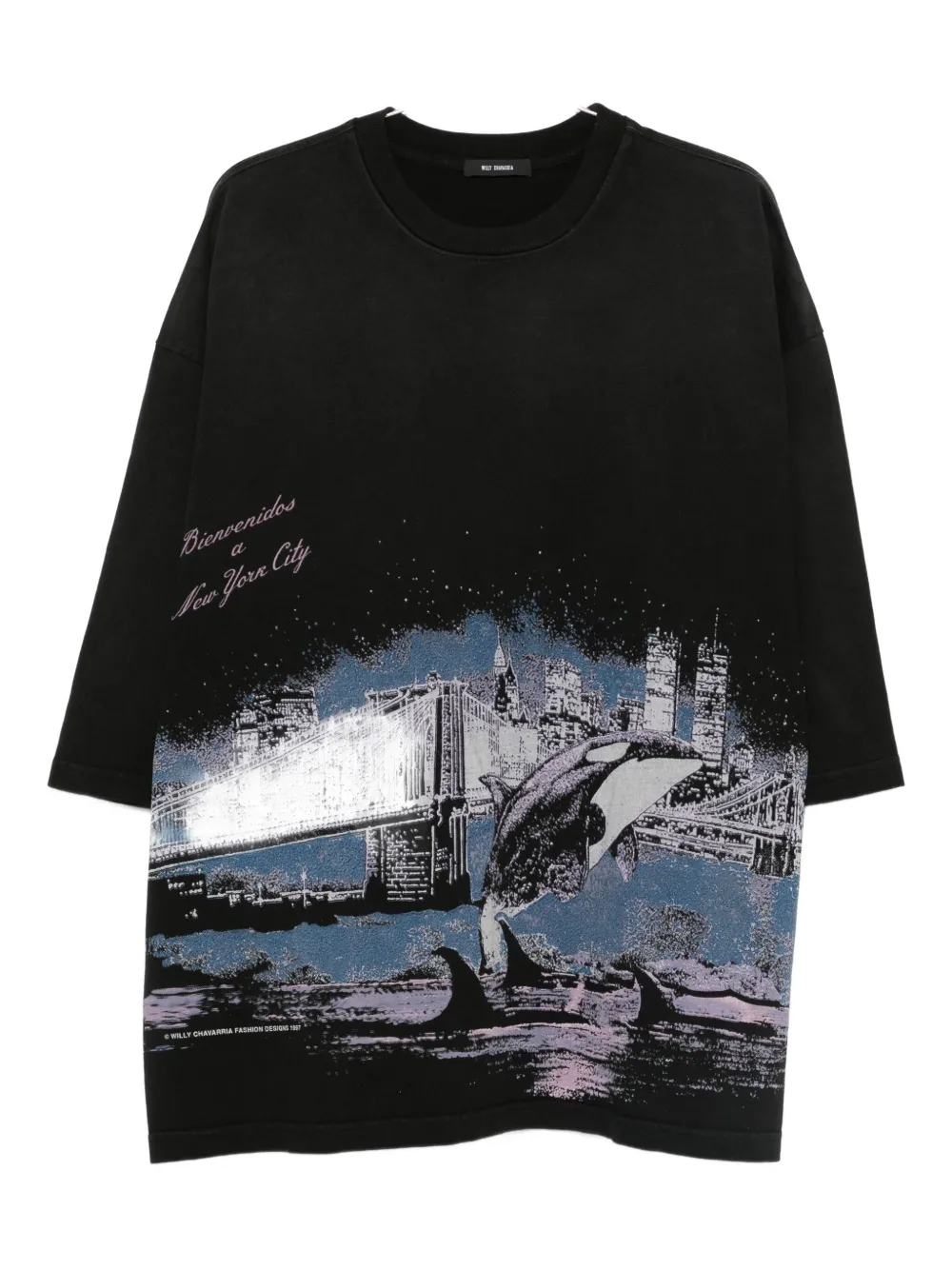 Willy Chavarria Free Willy Buffalo Printed Cotton T-shirt In Multi