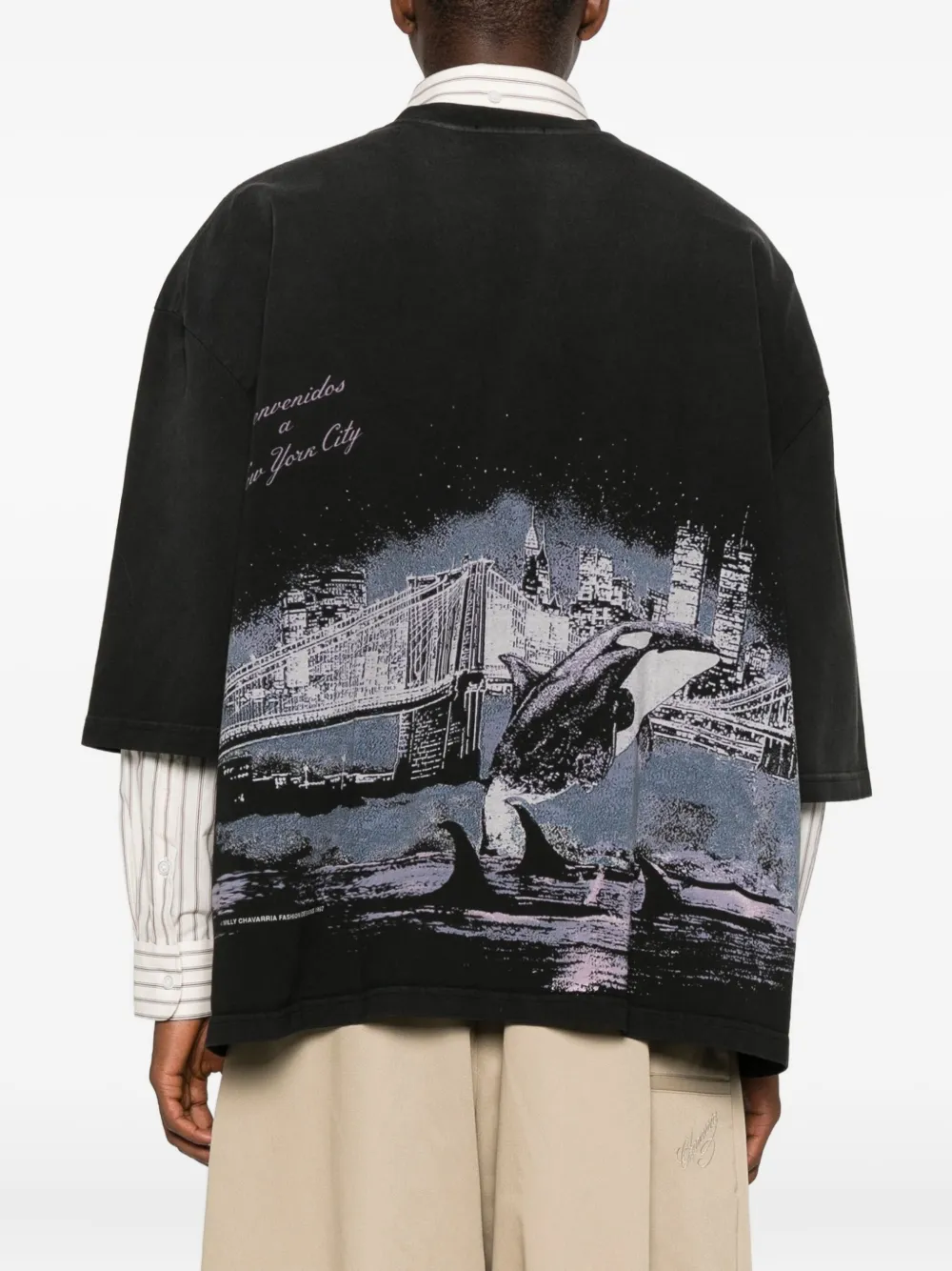 Willy Chavarria Free Willy Buffalo Printed Cotton T-shirt In Multi