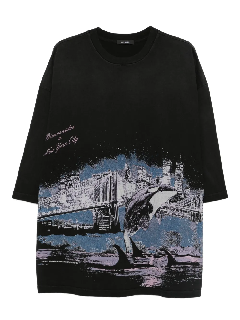 Willy Chavarria playera Free Willy | negro | Image 1