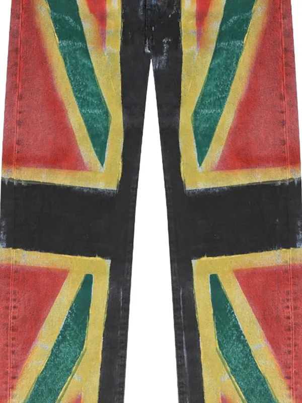 Denim Tears Union Jack straight-leg Jeans | Black | FARFETCH