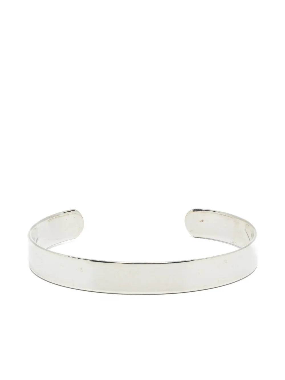 Obsidian Open-cuff Bracelet In Silver