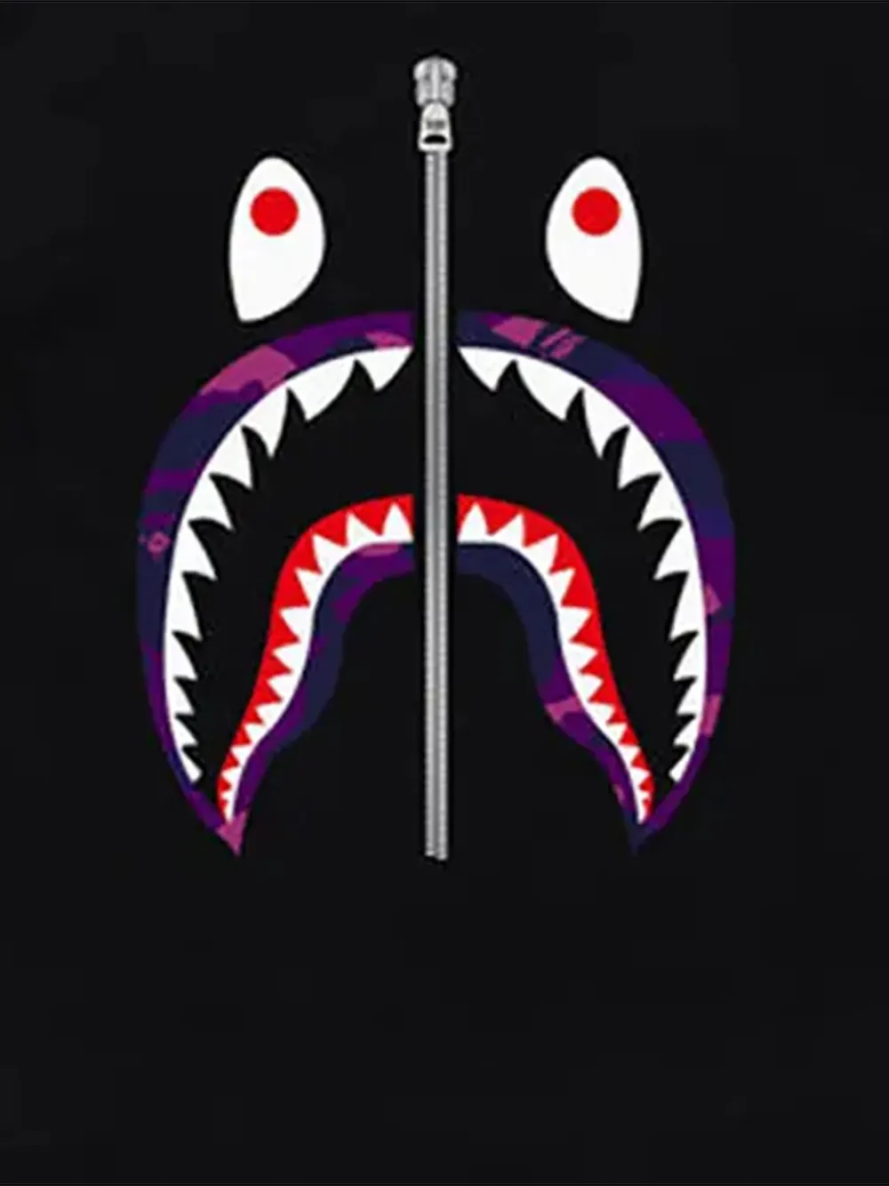 A BATHING APE The City Camo Shark T-shirt - Zwart