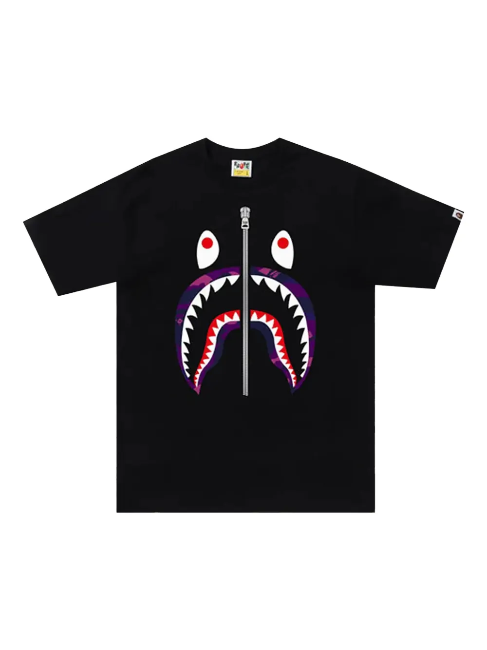 A BATHING APE® The City Camo Shark T-shirt | Black | Image 1