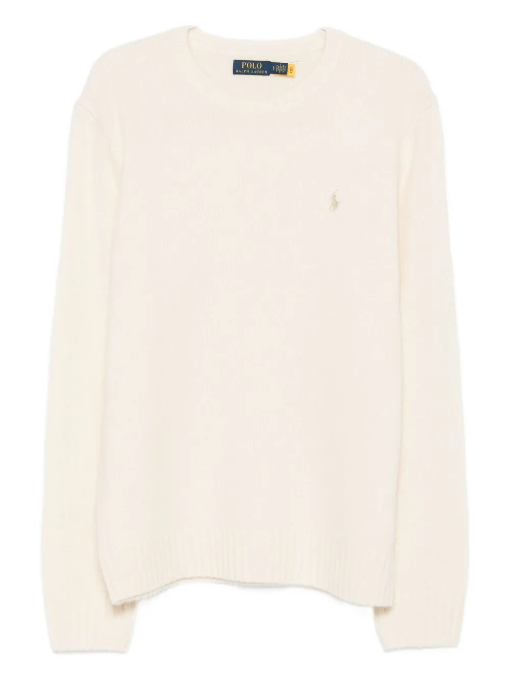 Polo Ralph Lauren Crewneck Sweater In Soft Cream Alpaca Blend In Neutral