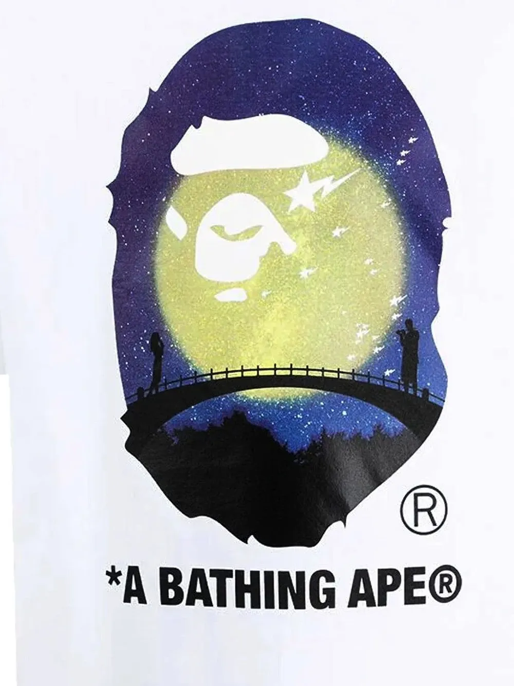 A BATHING APE The Star Festival Ape Head T-shirt Wit