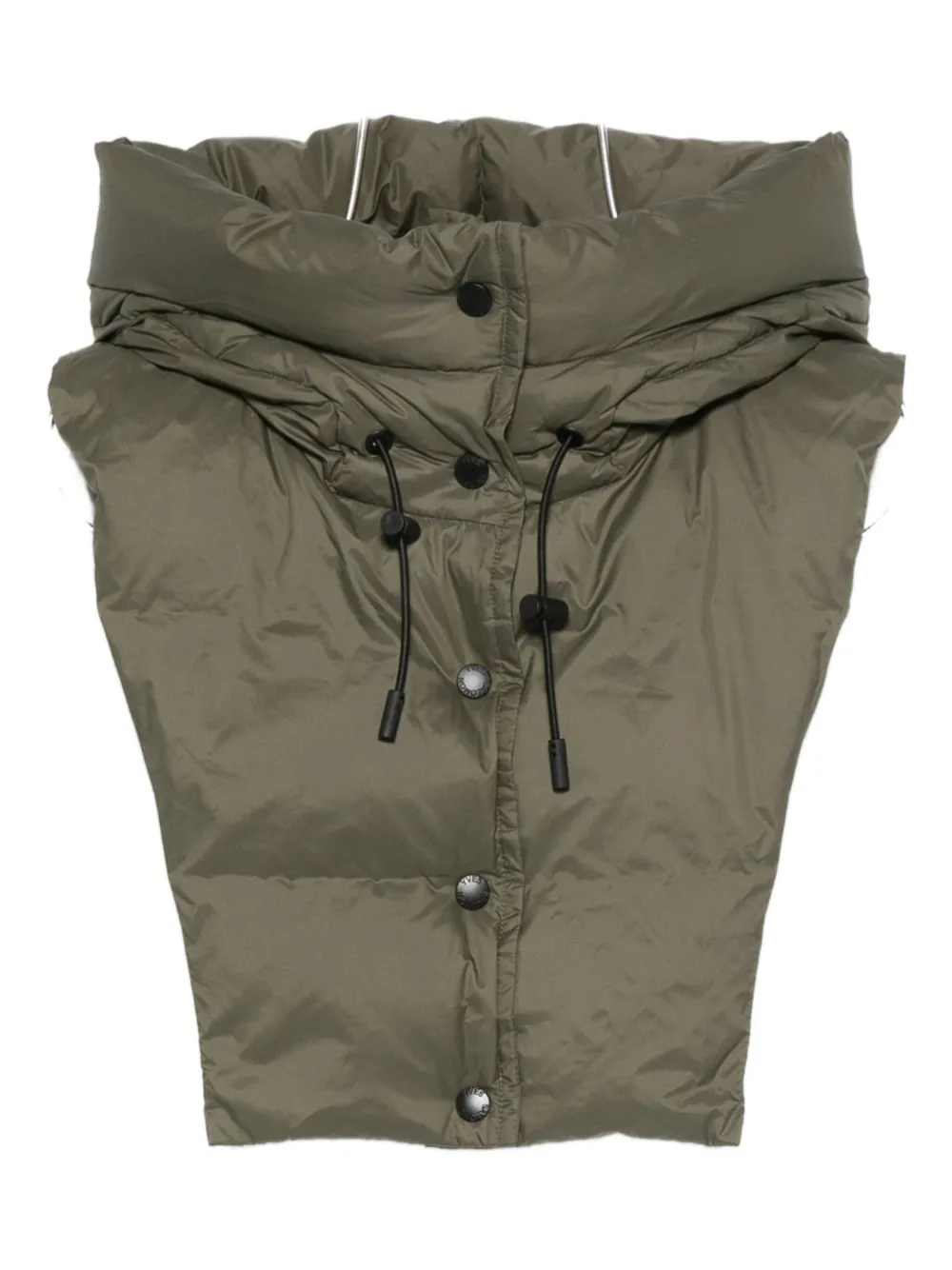 Yves Salomon Sleeveless Puffer Jacker In Green