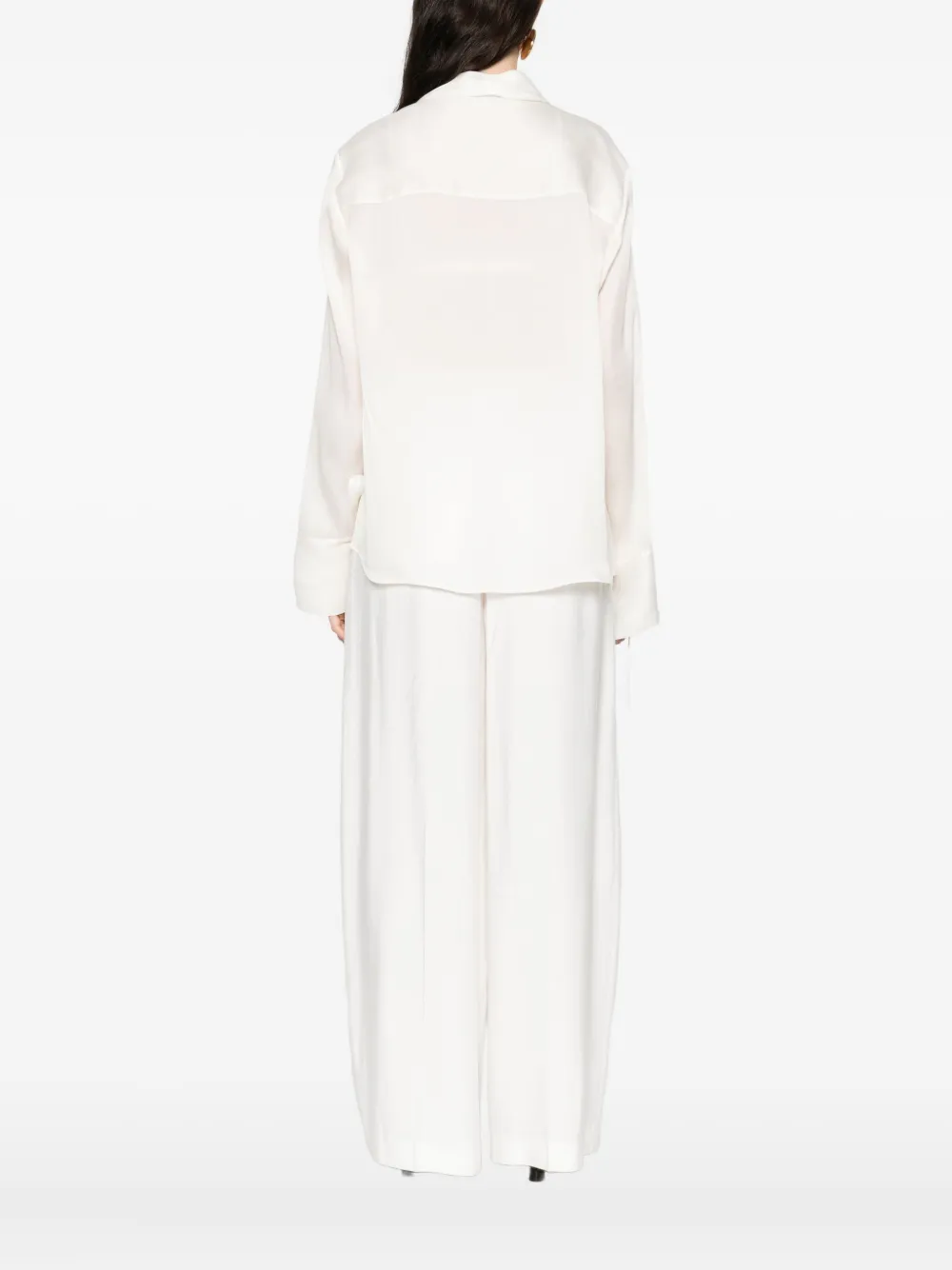 Occleus Giana Silk Shirt In White
