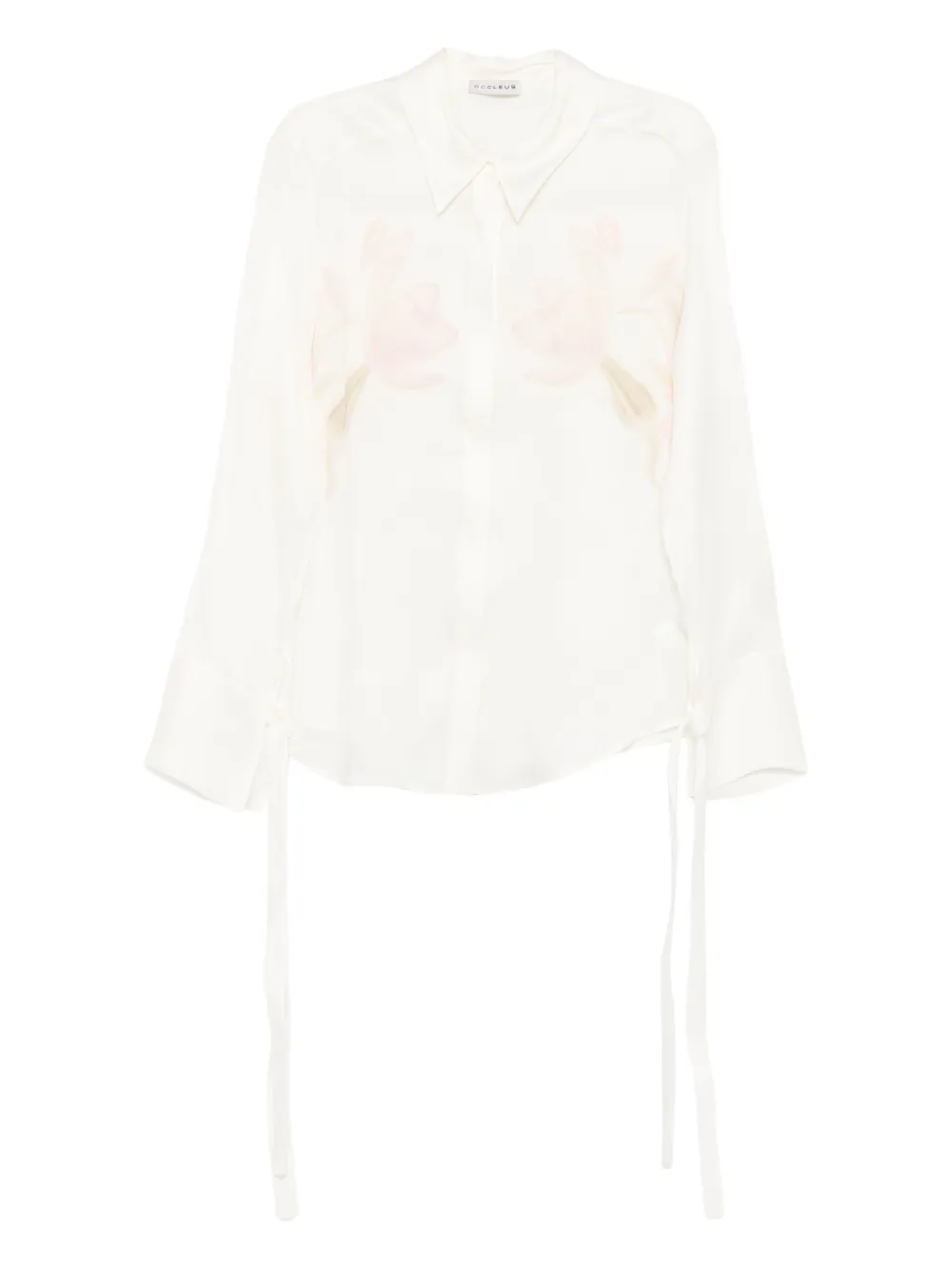 Occleus Giana Silk Shirt In White