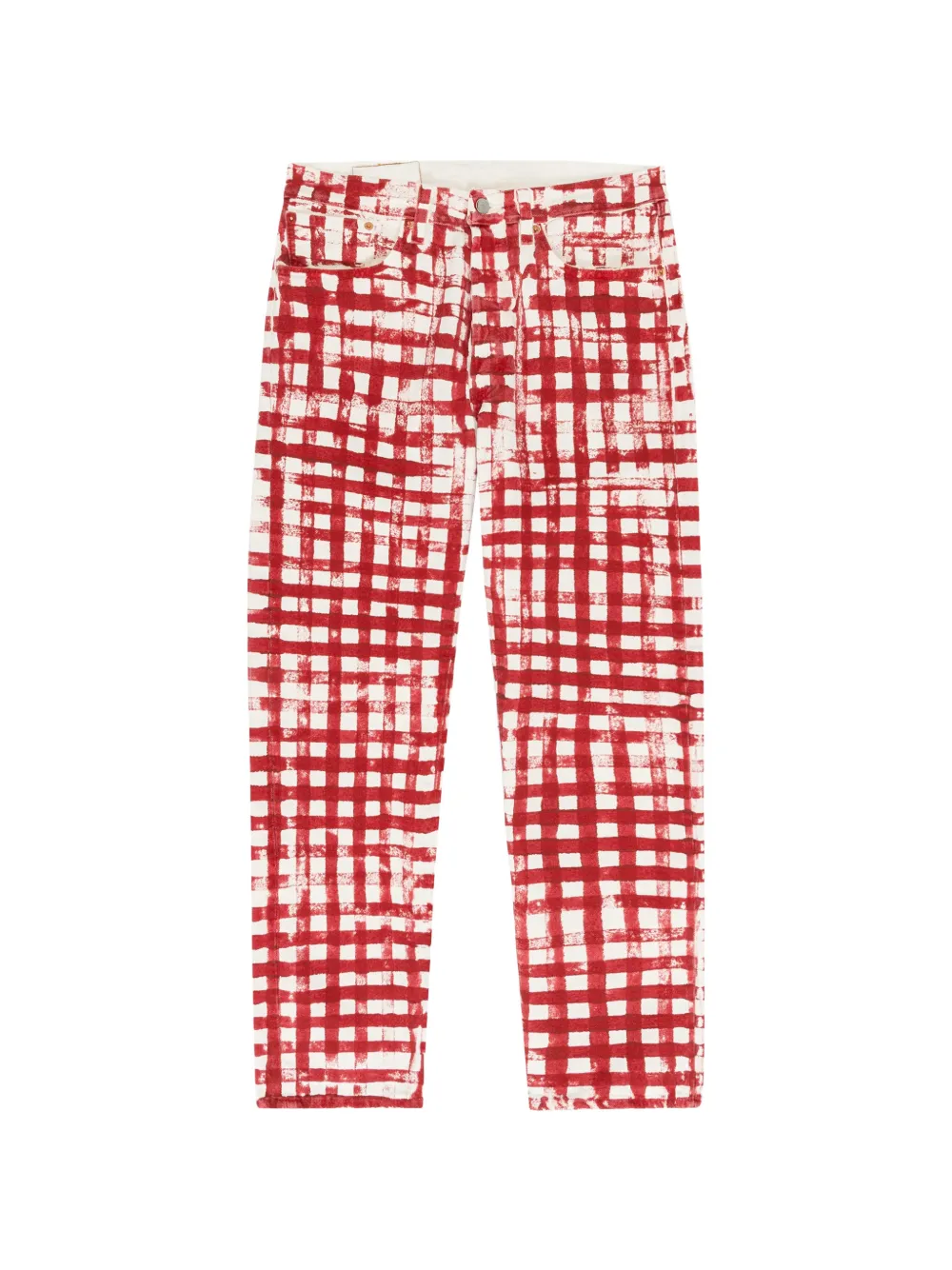 Denim Tears 501 picnic plaid trousers - Rosso