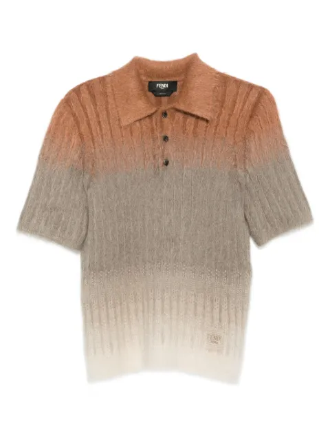 FENDI playera tipo polo con efecto degradado