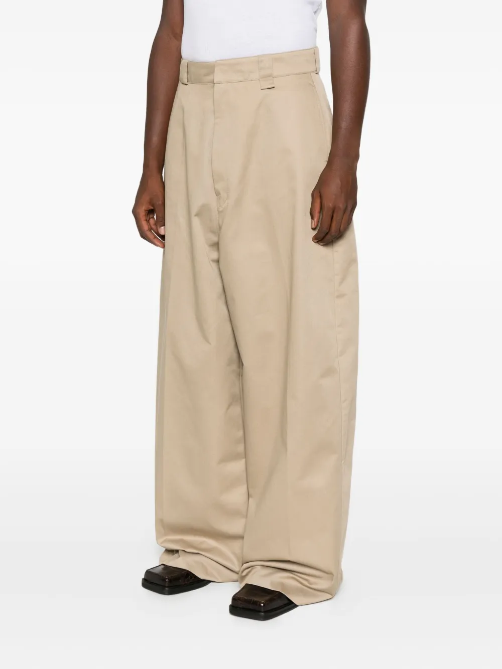 Willy Chavarria Broek met wijde pijpen Beige
