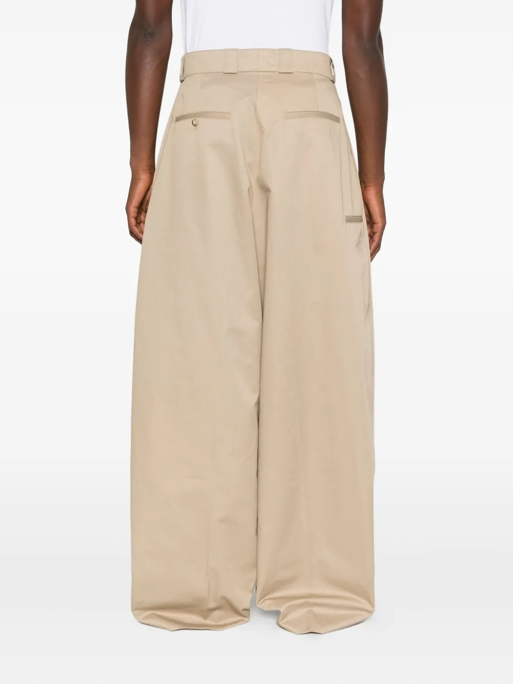 Willy Chavarria Broek met wijde pijpen Beige